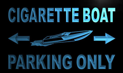 Cigarette Boat Parking Only Neon Light Sign